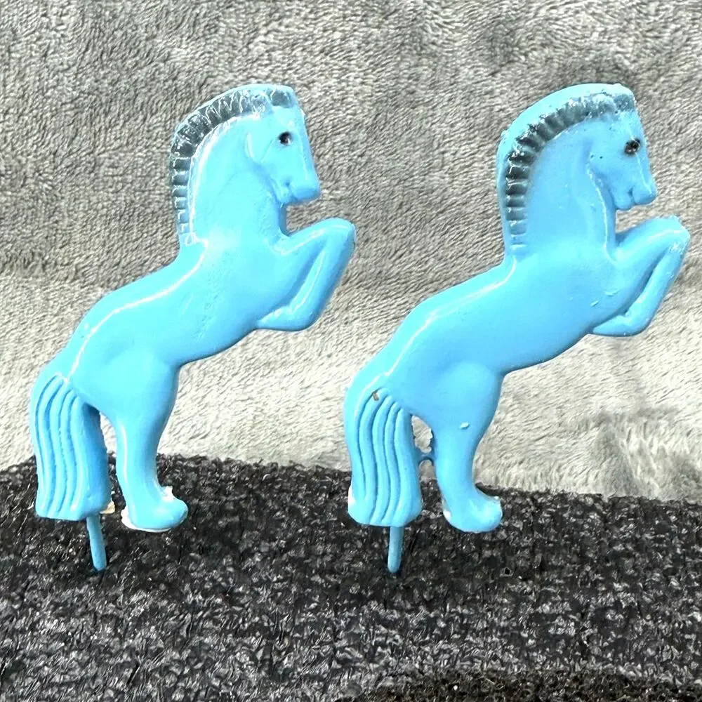 Vintage Plaster Circus Animal Cake Picks Toppers Lot 7 Horse Bear Elephant 1940s